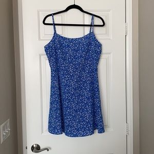Floerns Women's Summer Blue Floral Print A Line Short Cami Dress size XL